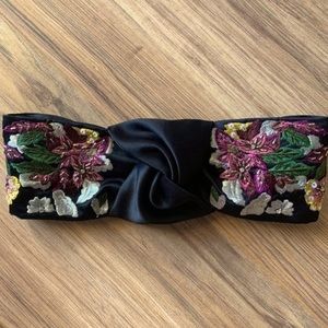 Zara headband with embroidery flower detail